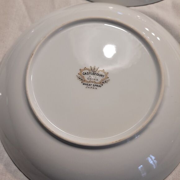 CastleCourt Fine China "Wheat Spray" Set of 4 Soup Salad Cereal Bowls Japan - Picture 8 of 8